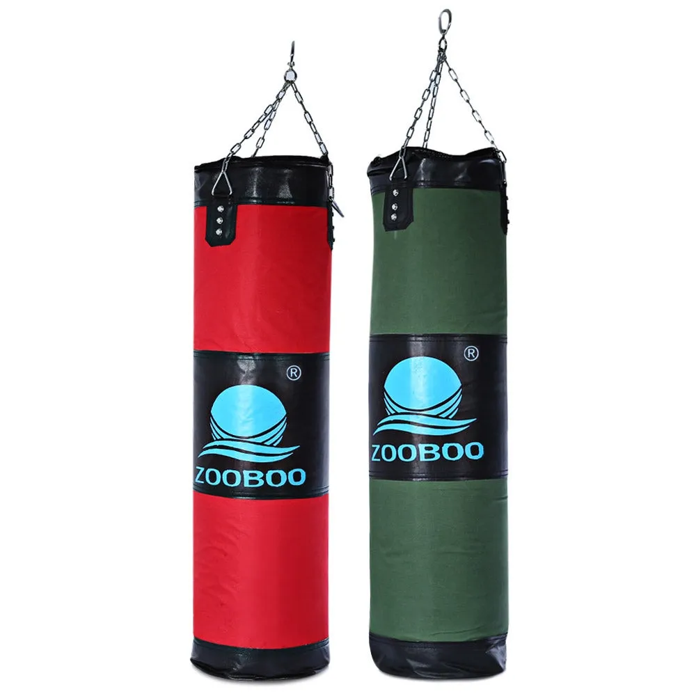 100cm Empty Punching Bag with Chain, Martial Art, Hollow Training Fitness Sandbag