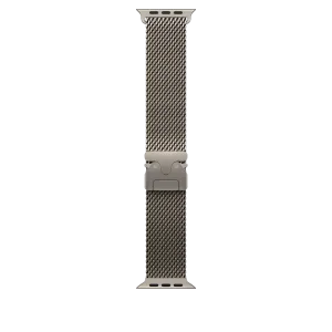 49mm Natural Titanium Milanese Loop - Medium