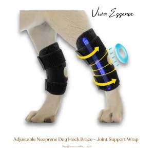 Adjustable Neoprene Dog Hock Brace - Joint Support Wrap