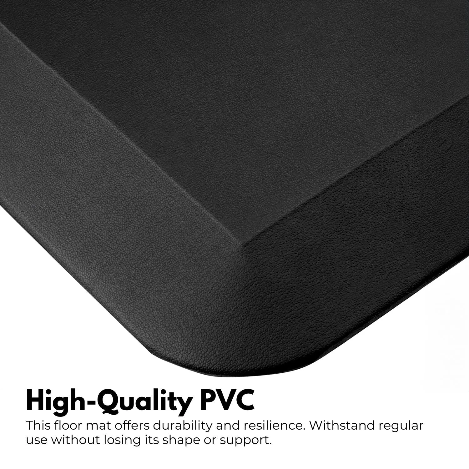 Anti-Fatigue Slip-Resistant Floor Mat, Soft PVC, Black 50x80cm, Gominimo