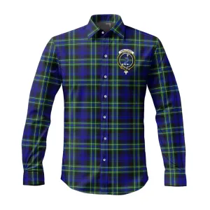 Arbuthnot Modern Tartan Long Sleeve Button Up Shirt with Family Crest