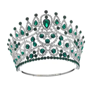 Beauty Pageant Crown Tall Adjustable Rhinestone Crystal Crown