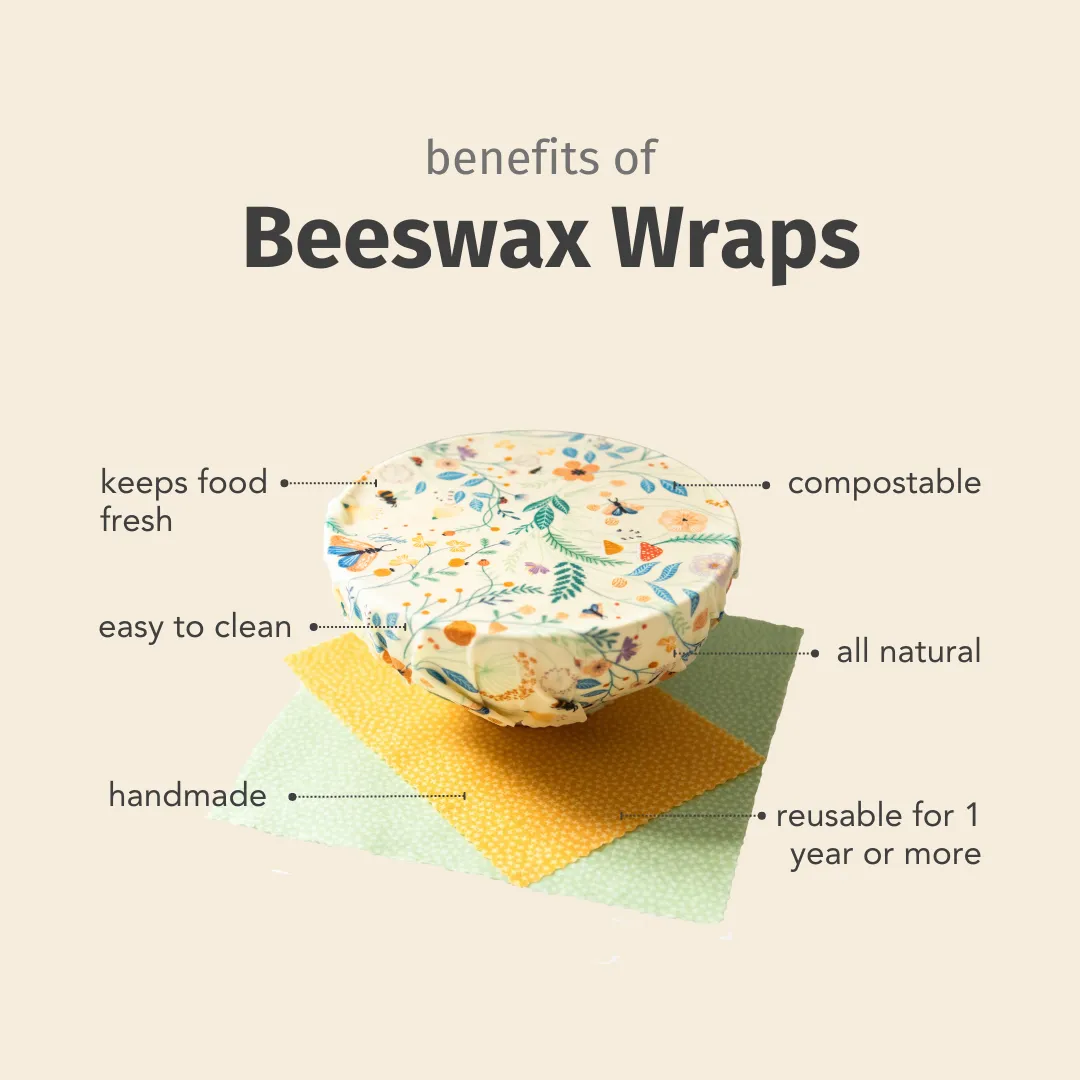 Beeswax Food Wraps: Foxes Single Medium