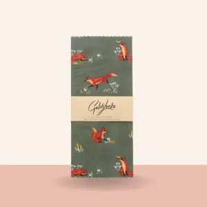 Beeswax Food Wraps: Foxes Single Medium