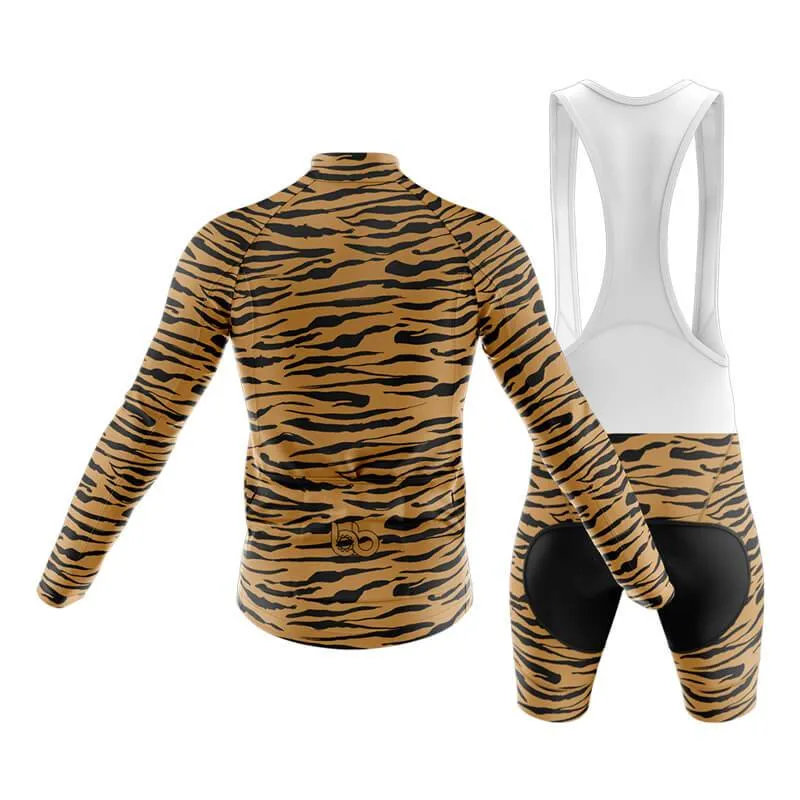 Beige Tiger Print Club Cycling Kit