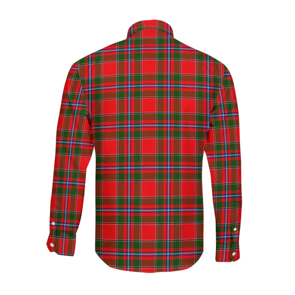 Butter Tartan Long Sleeve Button Up Shirt with Family Crest