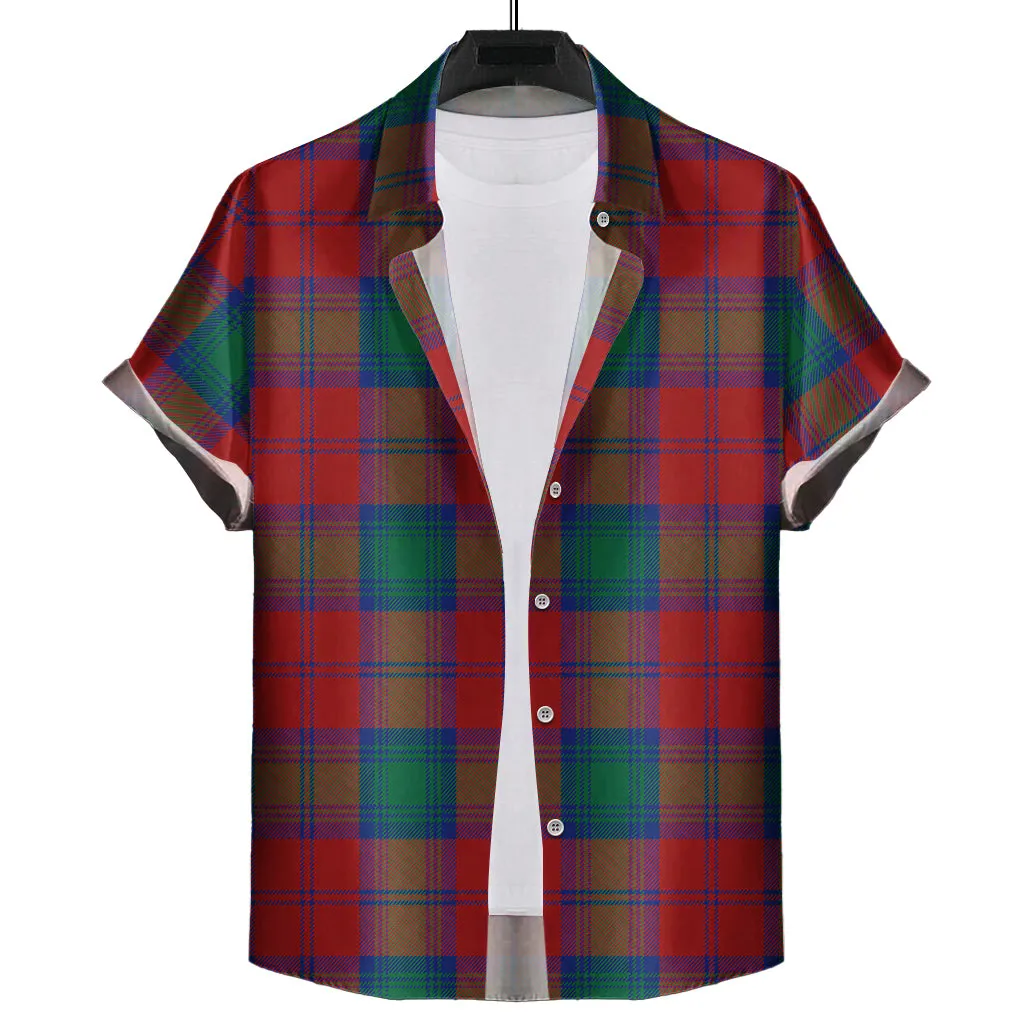 Byres (Byses) Tartan Short Sleeve Button Down Shirt