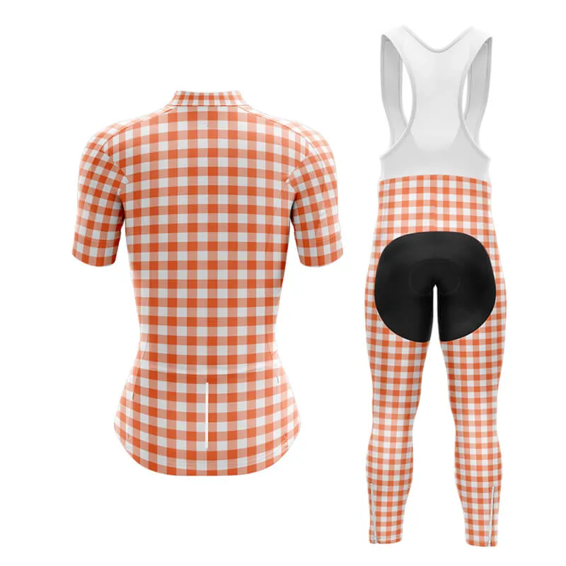 Checkered (Coral) Club Cycling Kit