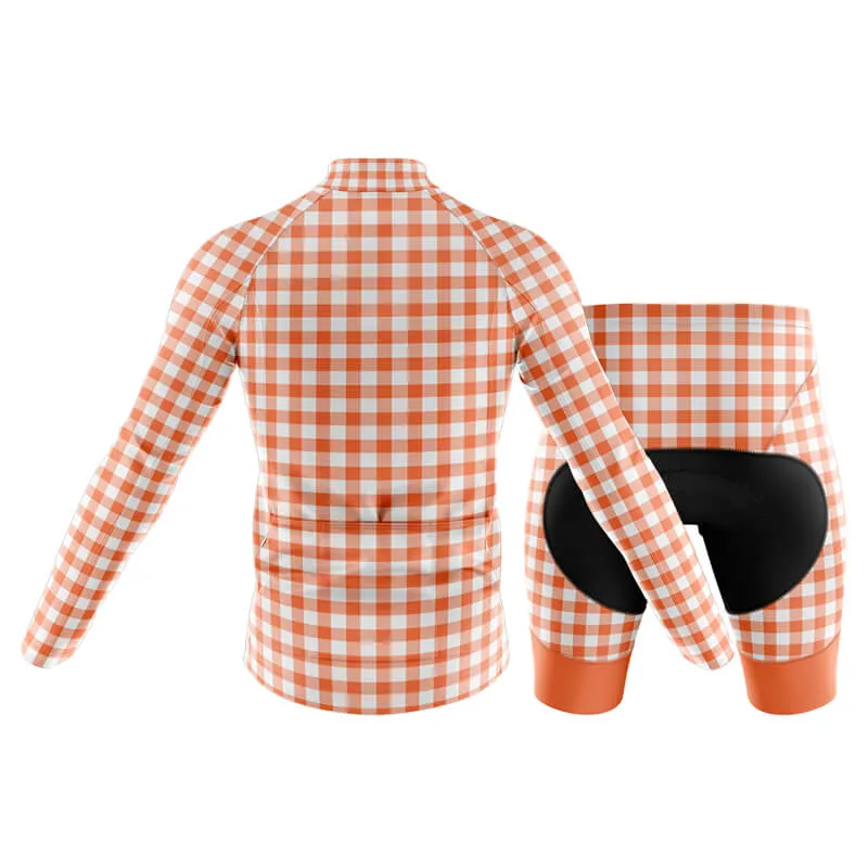 Checkered (Coral) Club Cycling Kit