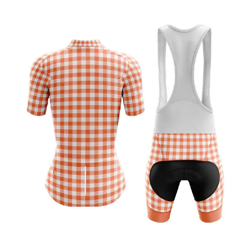 Checkered (Coral) Club Cycling Kit