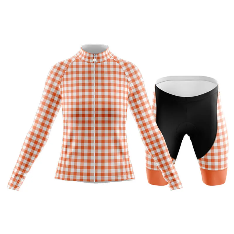 Checkered (Coral) Club Cycling Kit