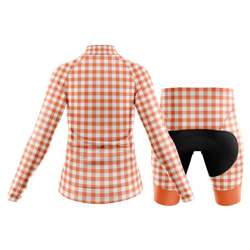 Checkered (Coral) Club Cycling Kit