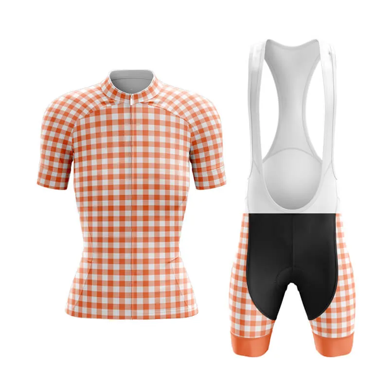 Checkered (Coral) Club Cycling Kit