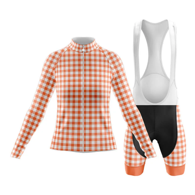 Checkered (Coral) Club Cycling Kit