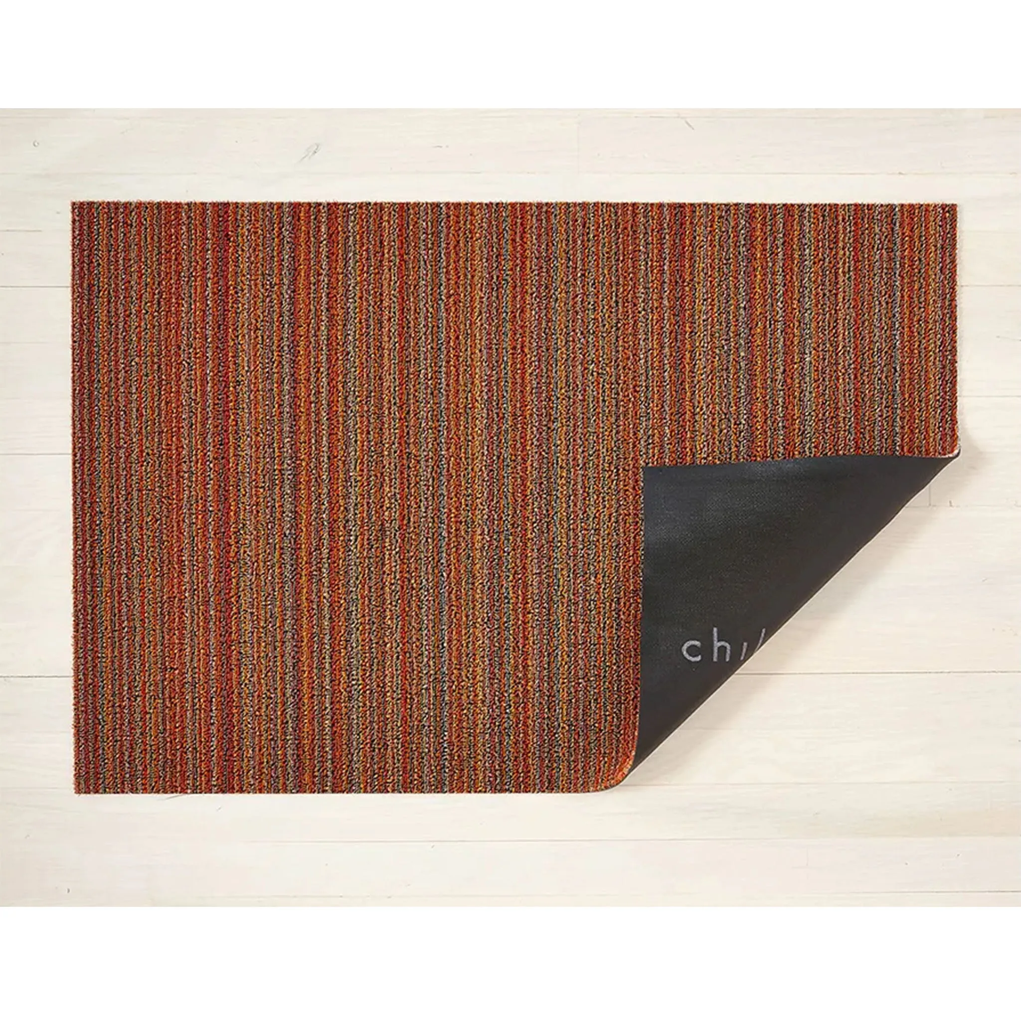 Chilewich Orange Skinny Stripe Shag Mat