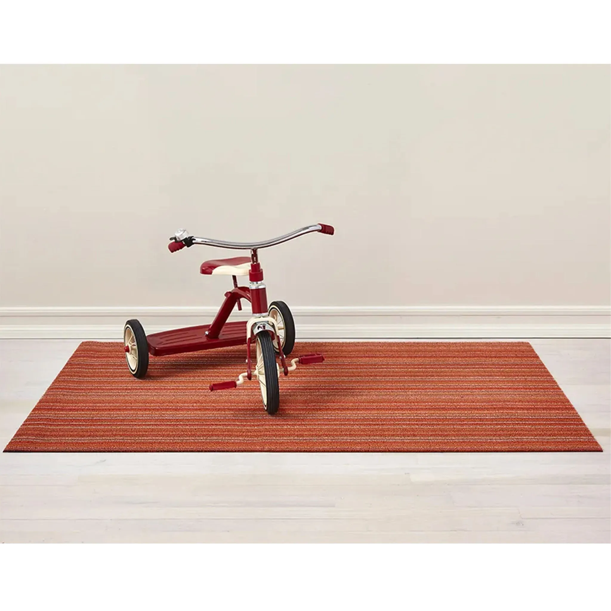 Chilewich Orange Skinny Stripe Shag Mat