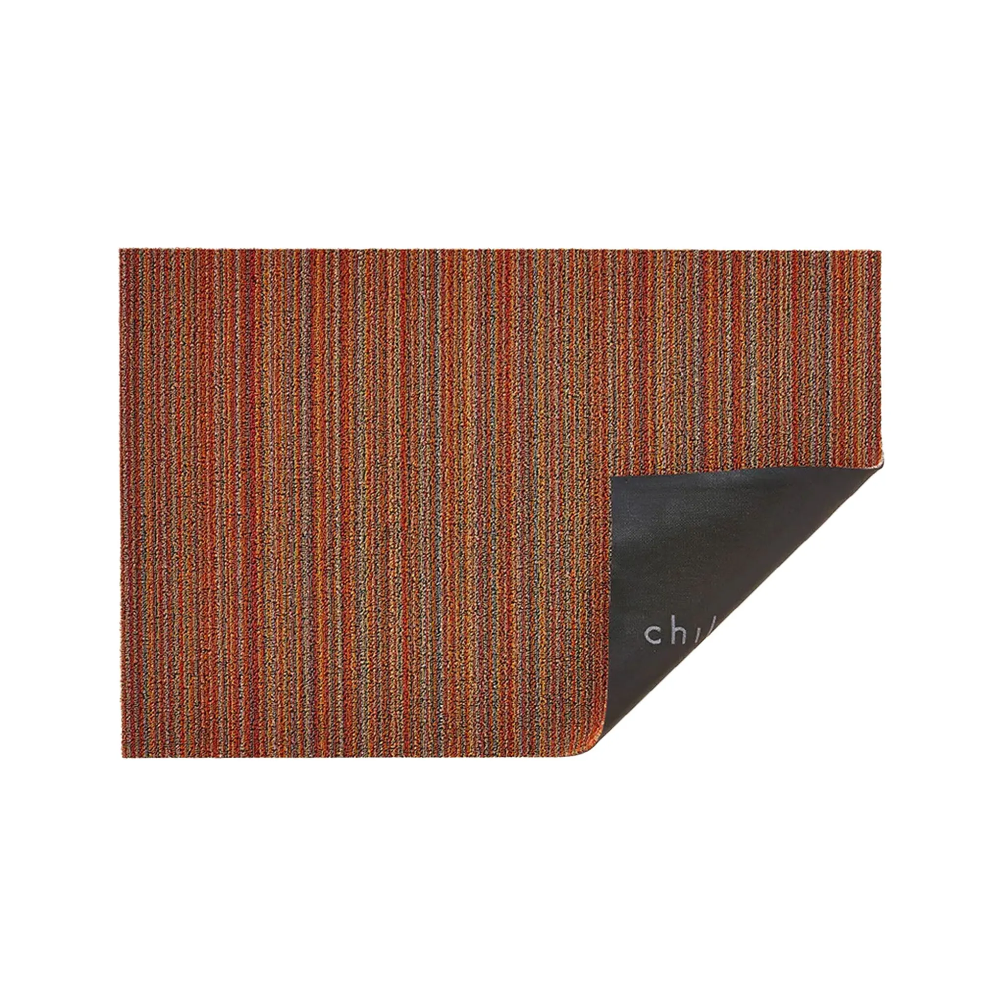 Chilewich Orange Skinny Stripe Shag Mat