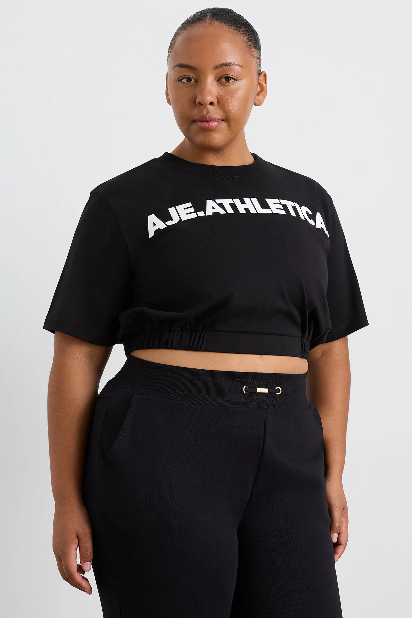 Elasticated Logo Crop Tee 105