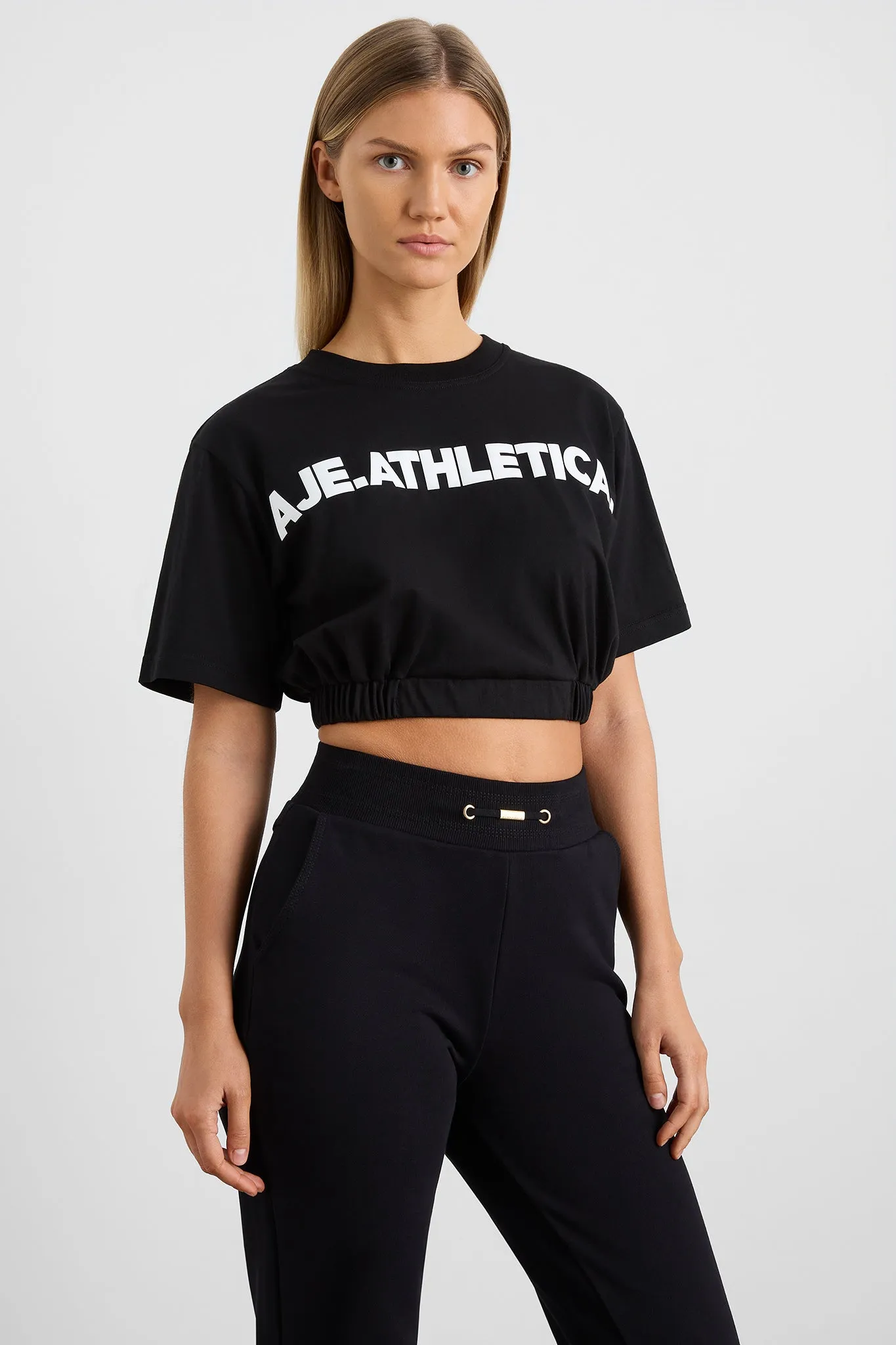 Elasticated Logo Crop Tee 105