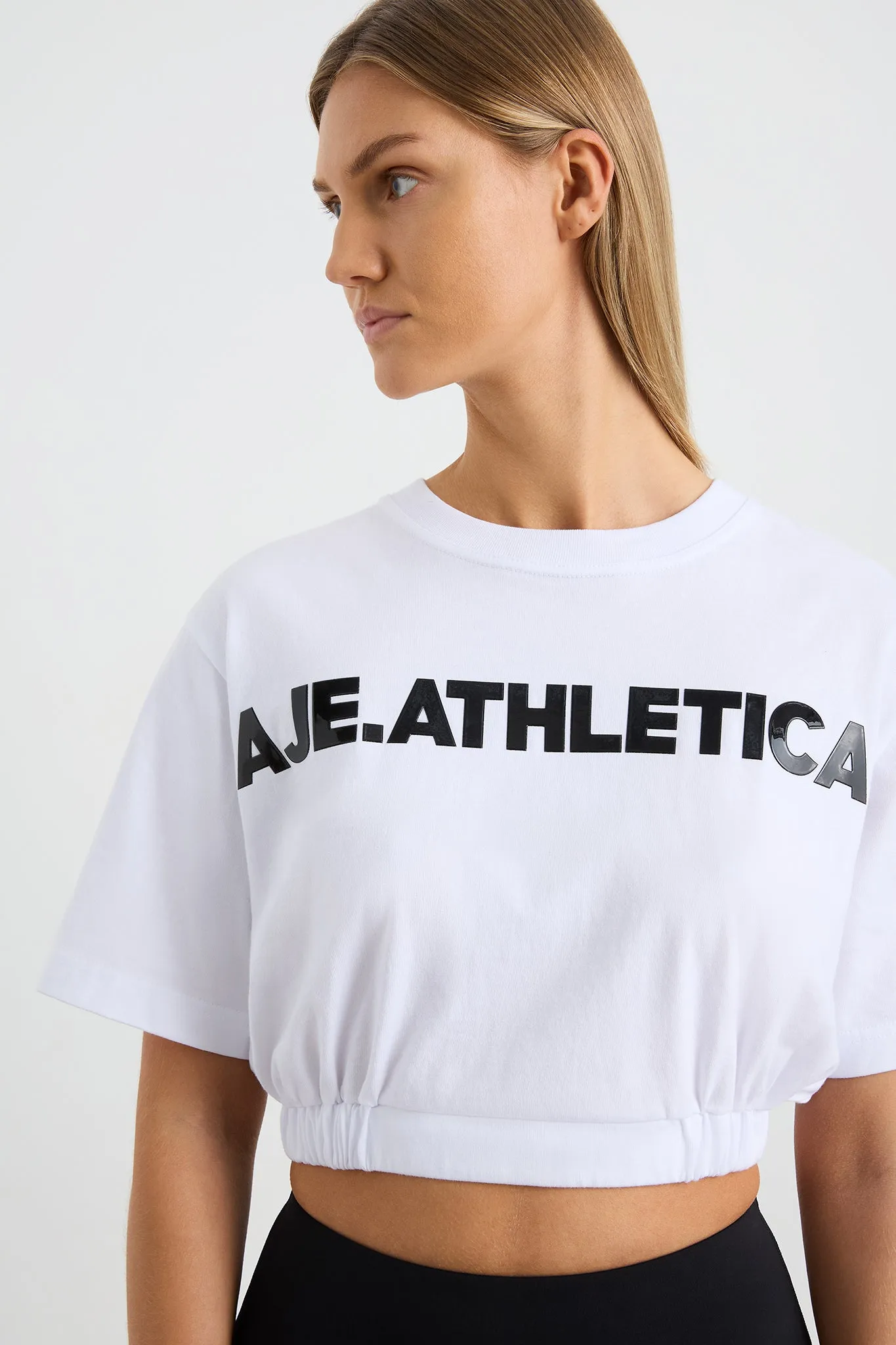 Elasticated Logo Crop Tee 105