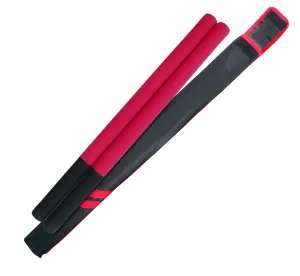 Escrima Stick, Foam Padded, Black/Red (Pair)