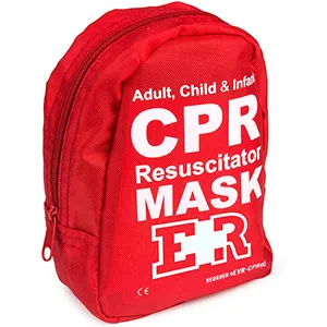 Ever Ready First Aid Adult and Infant CPR Mask Combo Kit - Red