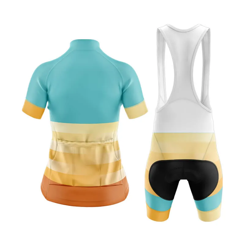 Gradient Frequency Club Cycling Kit (Blue-Yellow-Brown)