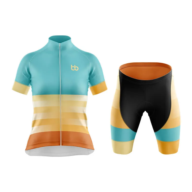 Gradient Frequency Club Cycling Kit (Blue-Yellow-Brown)