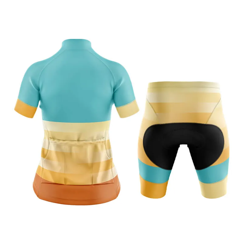 Gradient Frequency Club Cycling Kit (Blue-Yellow-Brown)