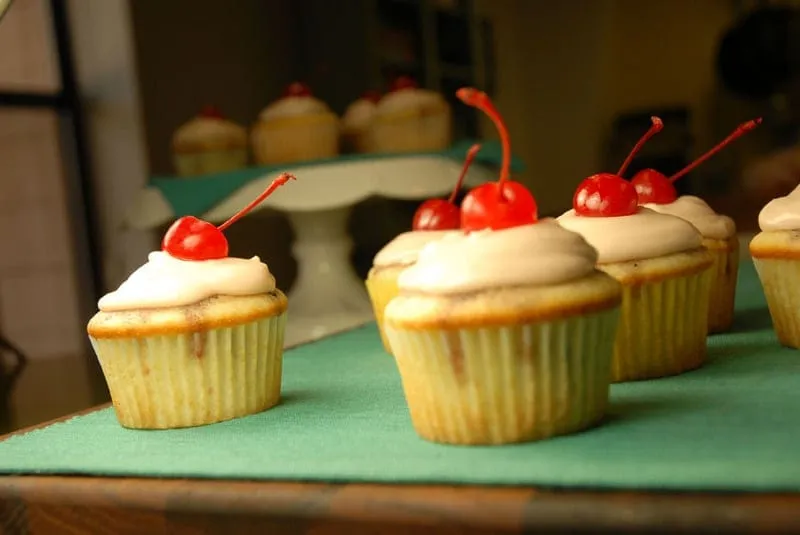 Grenadine-Infused Cupcakes