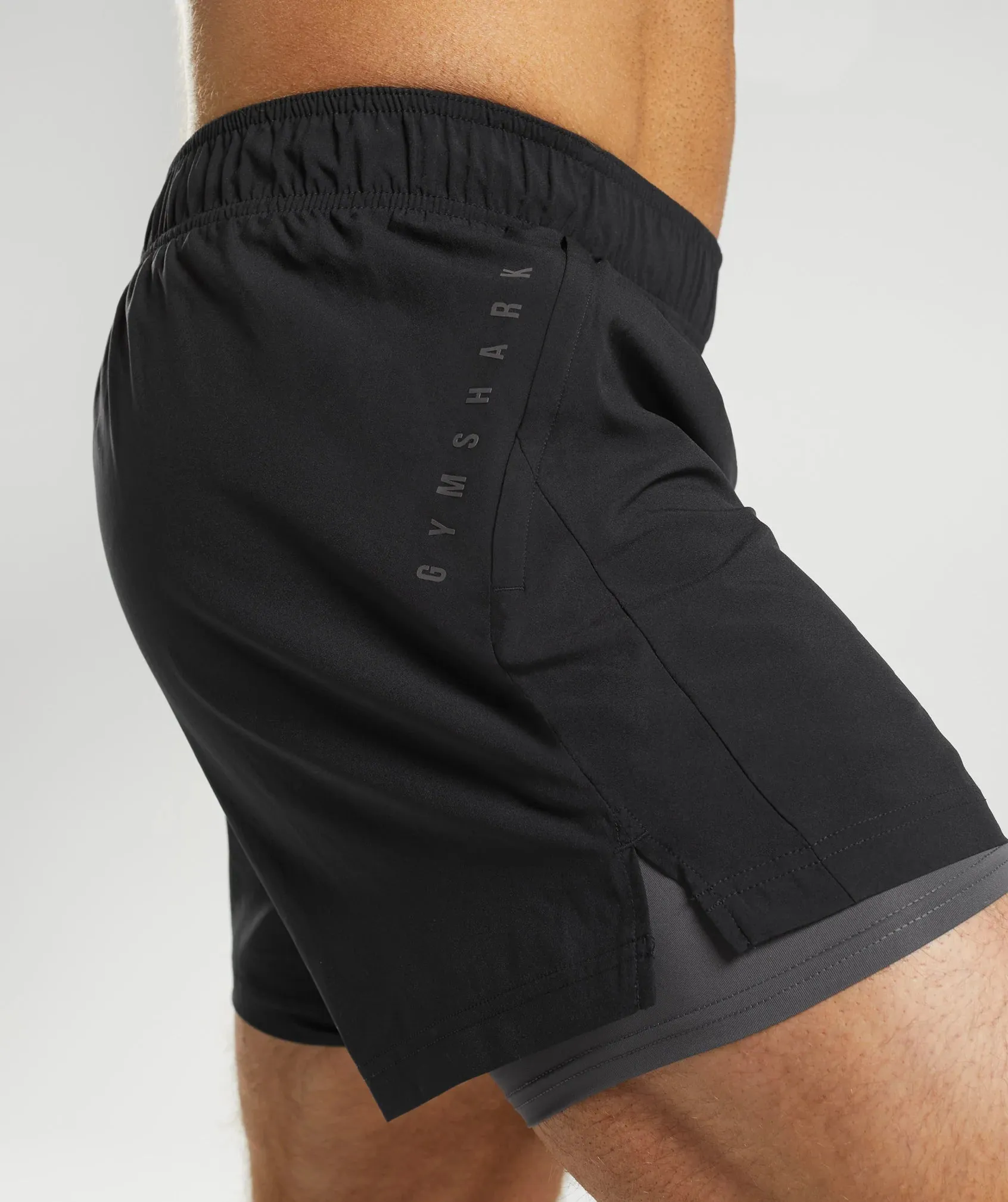 Gymshark Sport 5" 2 In 1 Shorts - Black/Silhouette Grey