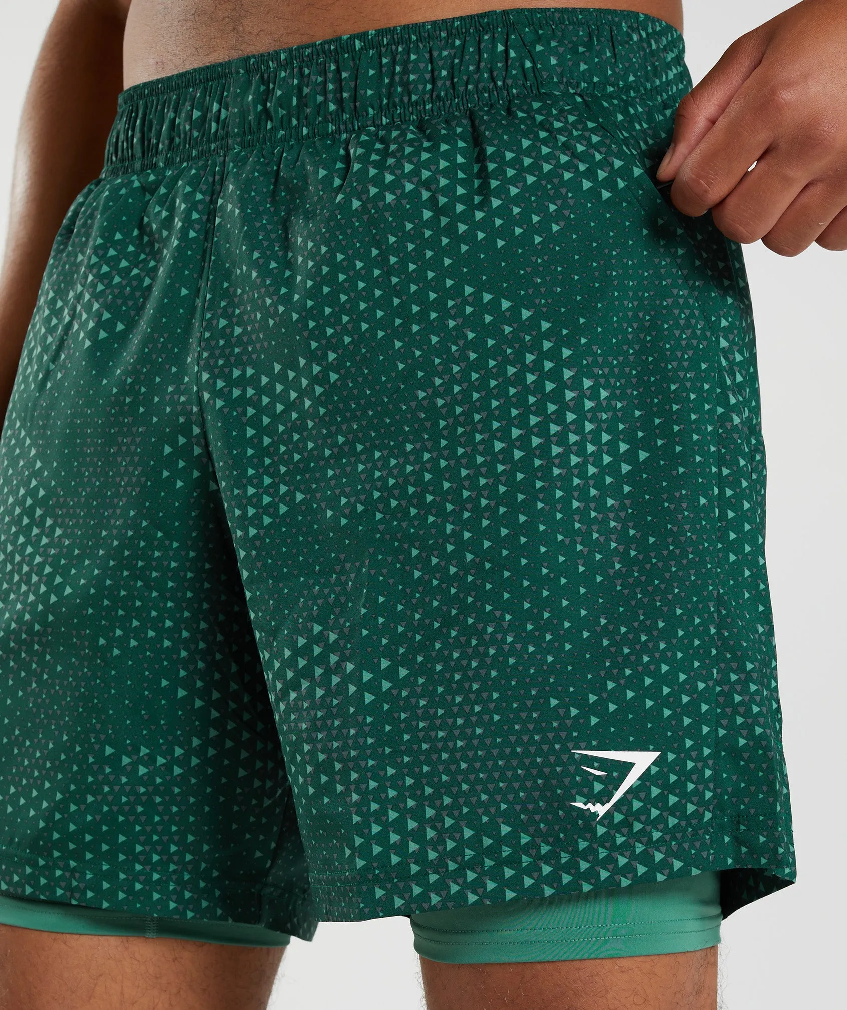 Gymshark Sport 7" 2 In 1 Shorts - Hoya Green