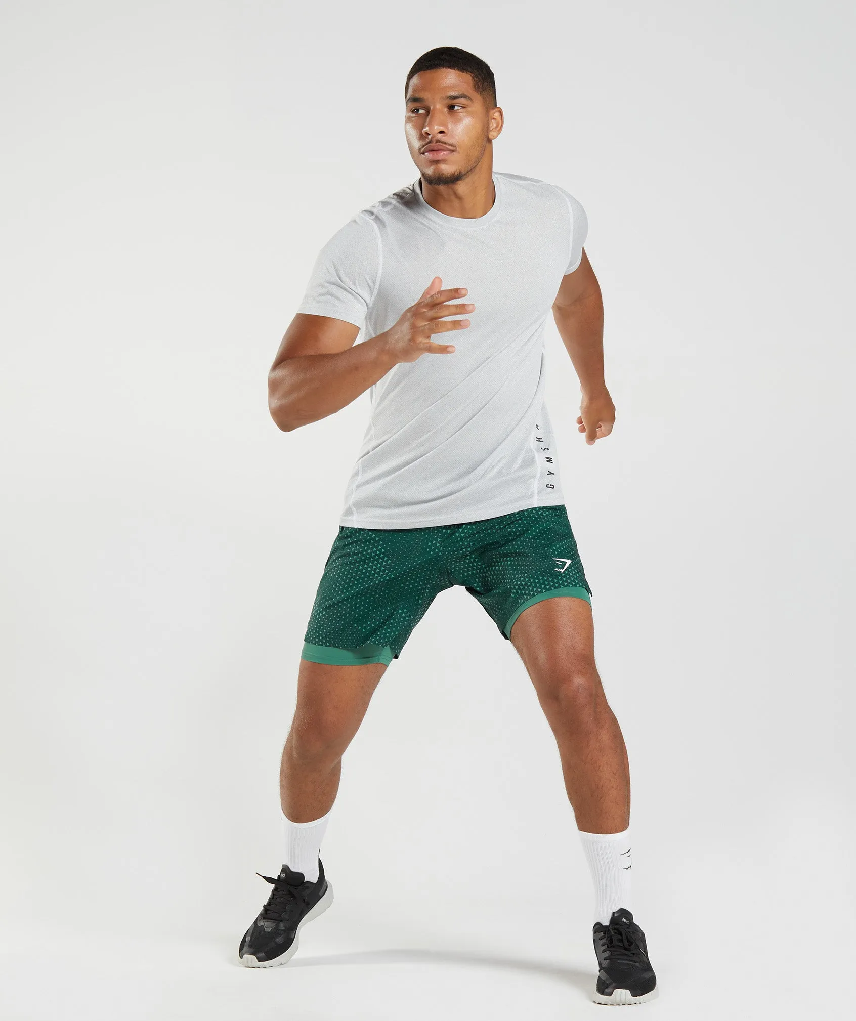 Gymshark Sport 7" 2 In 1 Shorts - Hoya Green