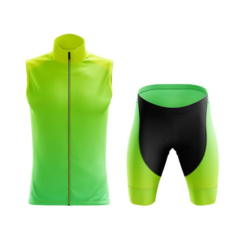 Hi Viz Yellow and Green Gradient Club Cycling Kit