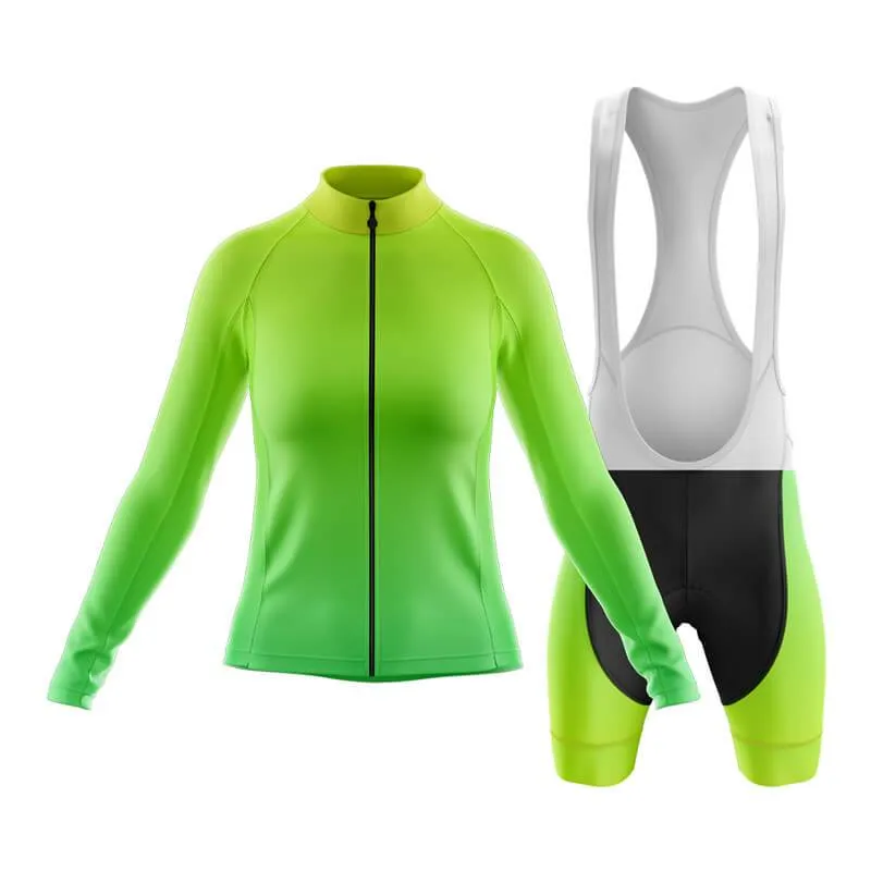 Hi Viz Yellow and Green Gradient Club Cycling Kit