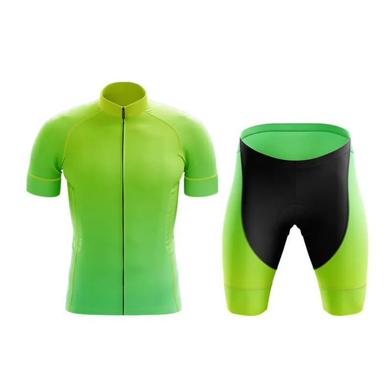 Hi Viz Yellow and Green Gradient Club Cycling Kit