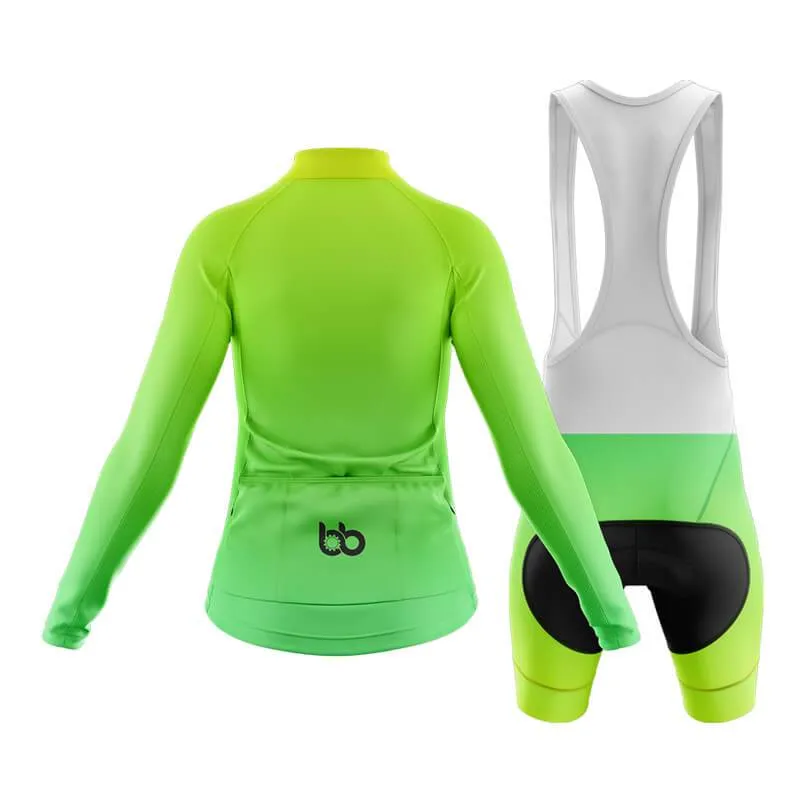 Hi Viz Yellow and Green Gradient Club Cycling Kit