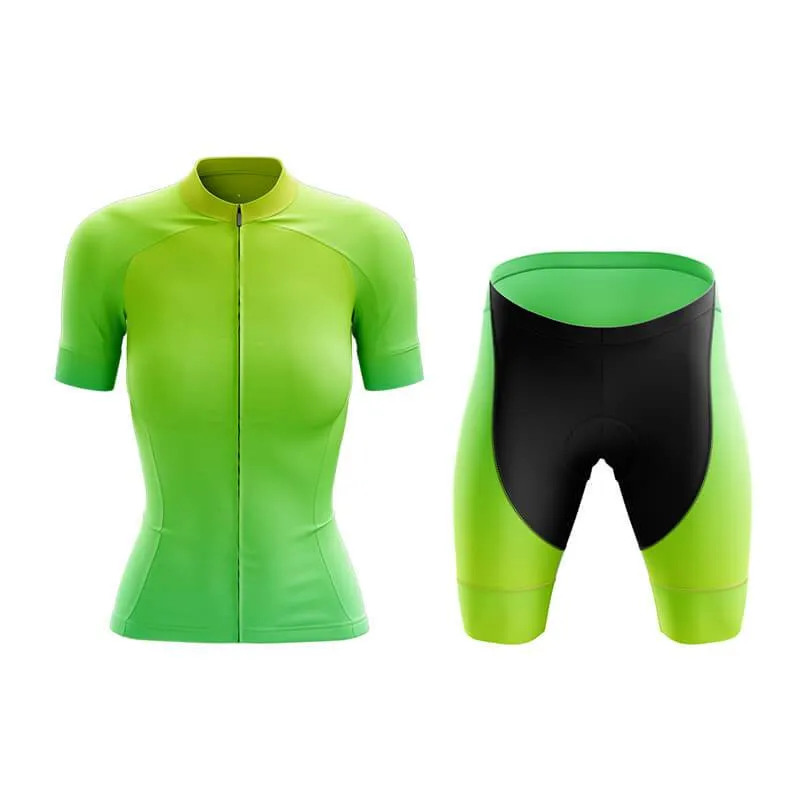 Hi Viz Yellow and Green Gradient Club Cycling Kit