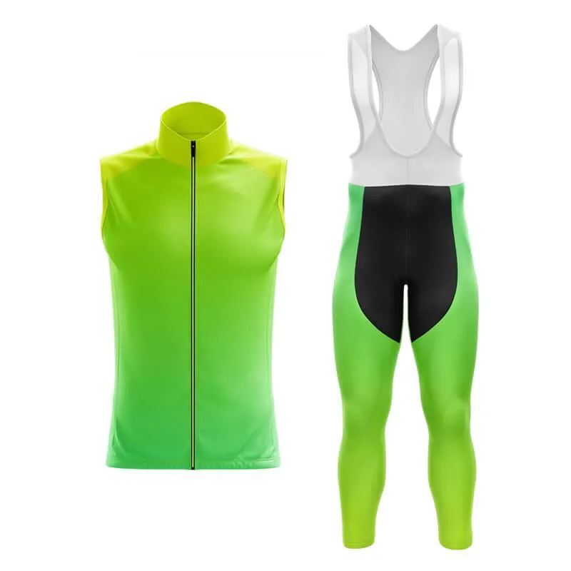 Hi Viz Yellow and Green Gradient Club Cycling Kit