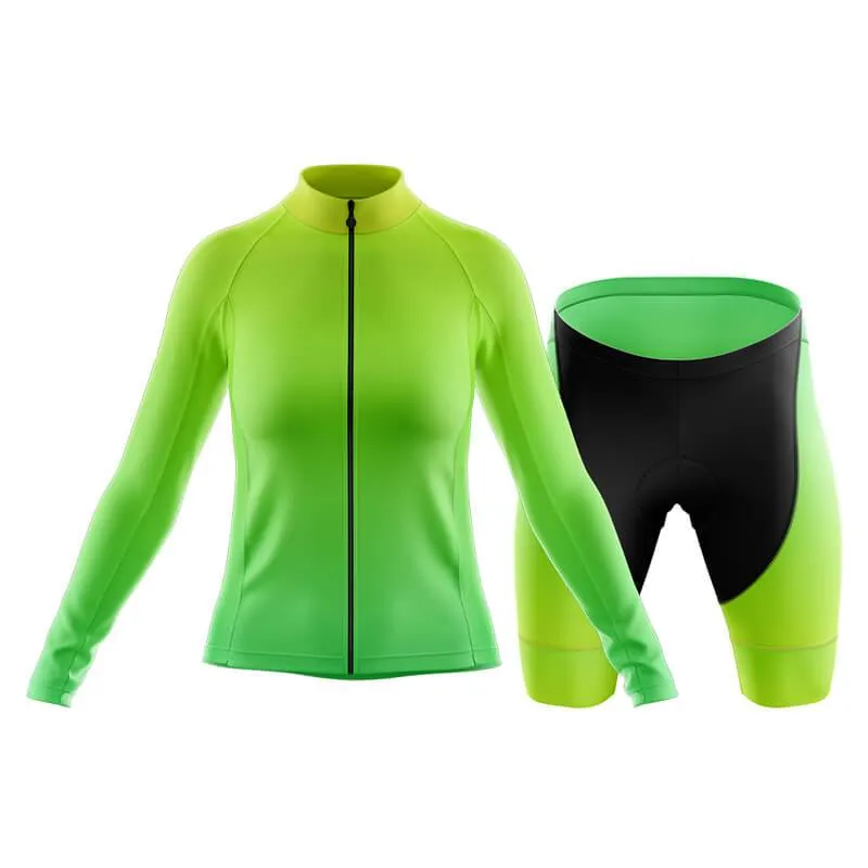 Hi Viz Yellow and Green Gradient Club Cycling Kit