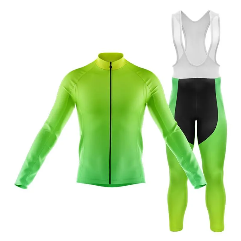 Hi Viz Yellow and Green Gradient Club Cycling Kit