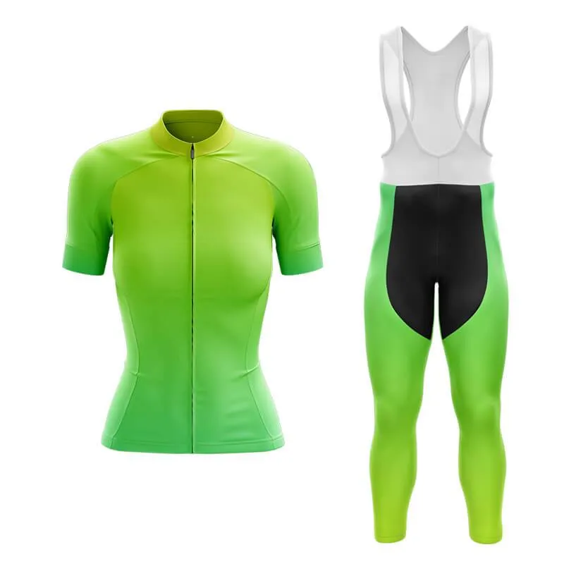 Hi Viz Yellow and Green Gradient Club Cycling Kit