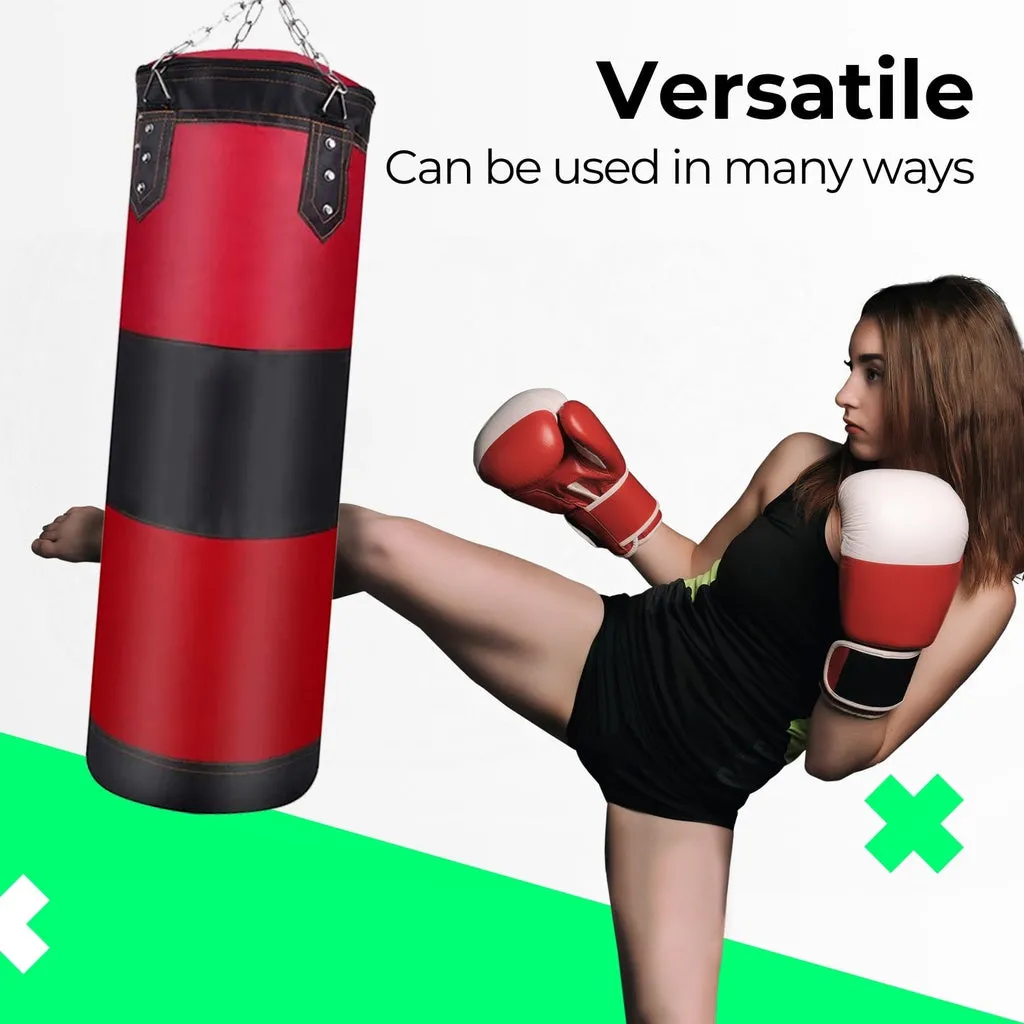 High-Quality 80cm Hanging Boxing Bag | Black & Red Verpeak