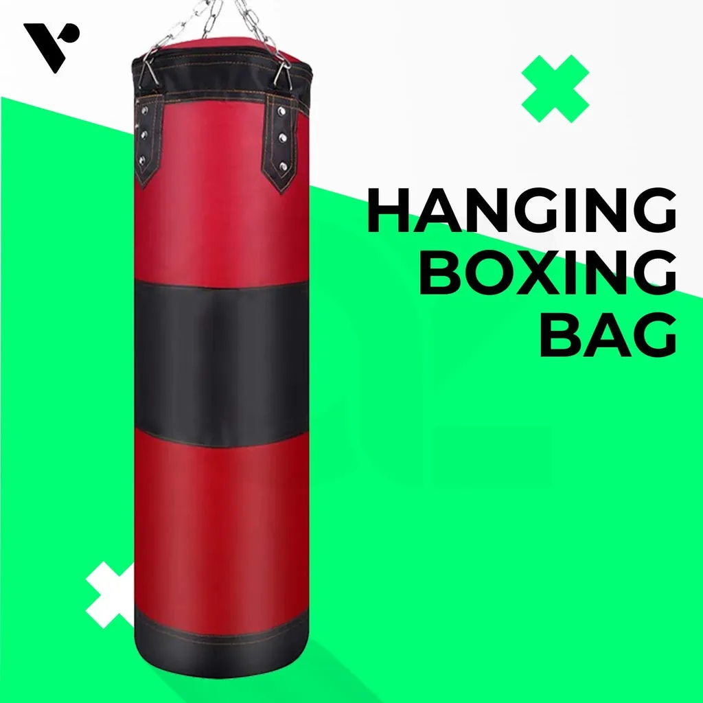 High-Quality 80cm Hanging Boxing Bag | Black & Red Verpeak