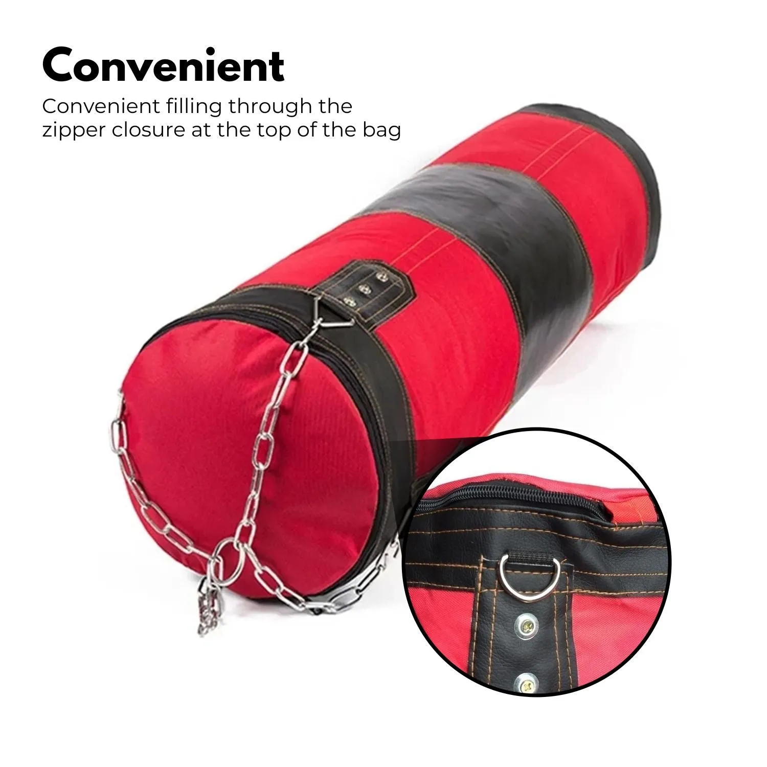 High-Quality Hanging Boxing Bag, 100cm, PU Leather, Verpeak