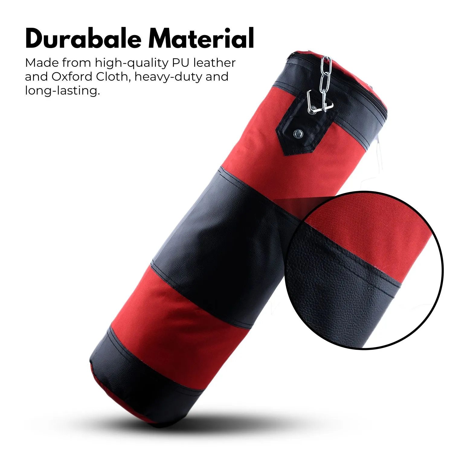 High-Quality Hanging Boxing Bag, 100cm, PU Leather, Verpeak