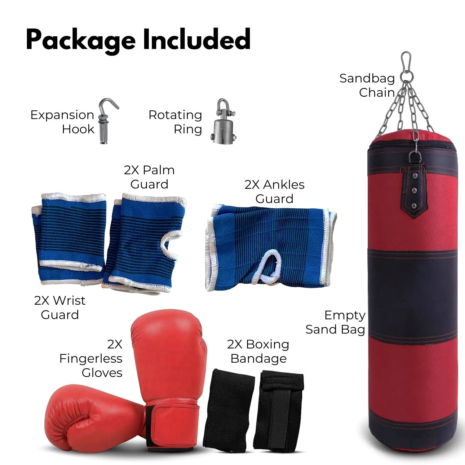 High-Quality Hanging Boxing Bag, 100cm, PU Leather, Verpeak