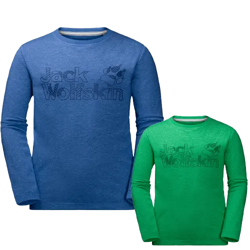 Jack Wolfskin Boys Long Sleeve Cotton Tee