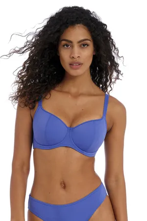 Jewel Cove Balconette Bikini Top Plain Azure