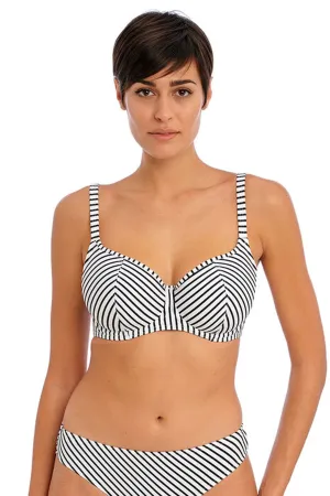 Jewel Cove Balconette Bikini Top Stripe Black